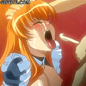 Orange Hair Hentai Maid Gets Big Dick Huge Facial Cumshot'