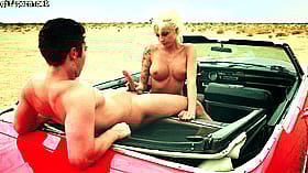 Fucking Porn Star Gets Sucked Off in the Back of a Car'
