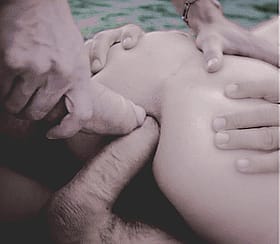 Get Your Ass Fucked: Public Threesome Anal Sex'