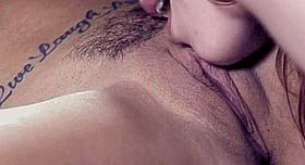 Hot Yummy Pussy: Closeup View of Cunnilingus GIF'