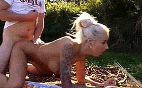 Anni Angel's Big Tits Blonde Emo Inked Tattooed Public Sex'