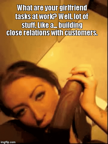 Amateur Brunette Blows Cuckold's Friend in Office picture 1 of 1