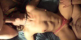 Teen Threesome Pumpin' Action'