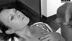 Sultry Brunette's Messy Handjob Finale'