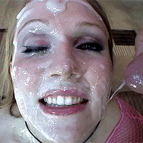 Sizzling Hot Blonde Drenched in Cum'