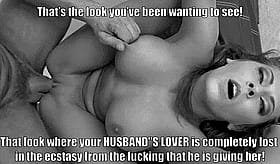 Horny Wife Gazes as Her Man Gets a Taste of Another'